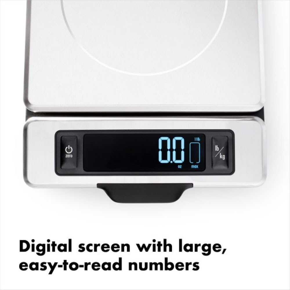 11-Pound Stainless Steel Kitchen Scale with Pull-Out Display