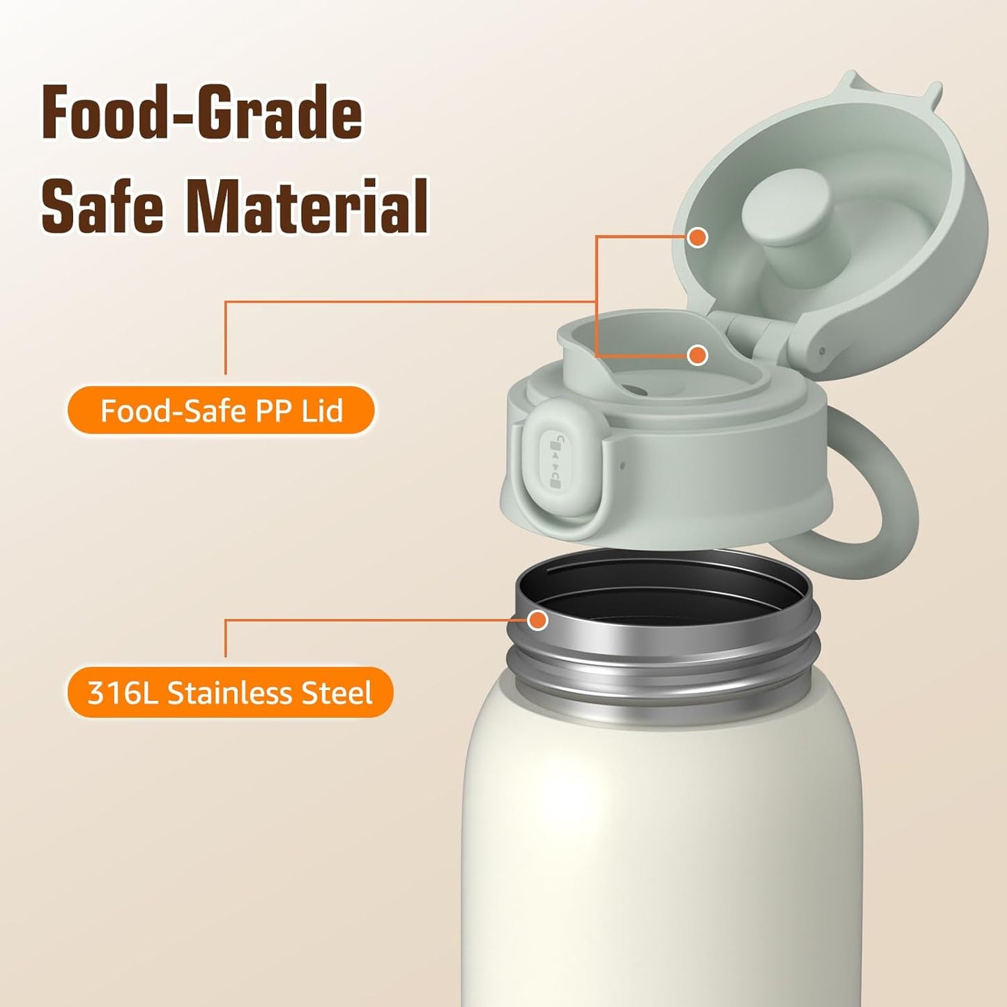 Portable Bottle Warmer for Breast Milk,Formula or Water 13oz Large Capacity,100W Power Fast Warming & Precise Temp Control