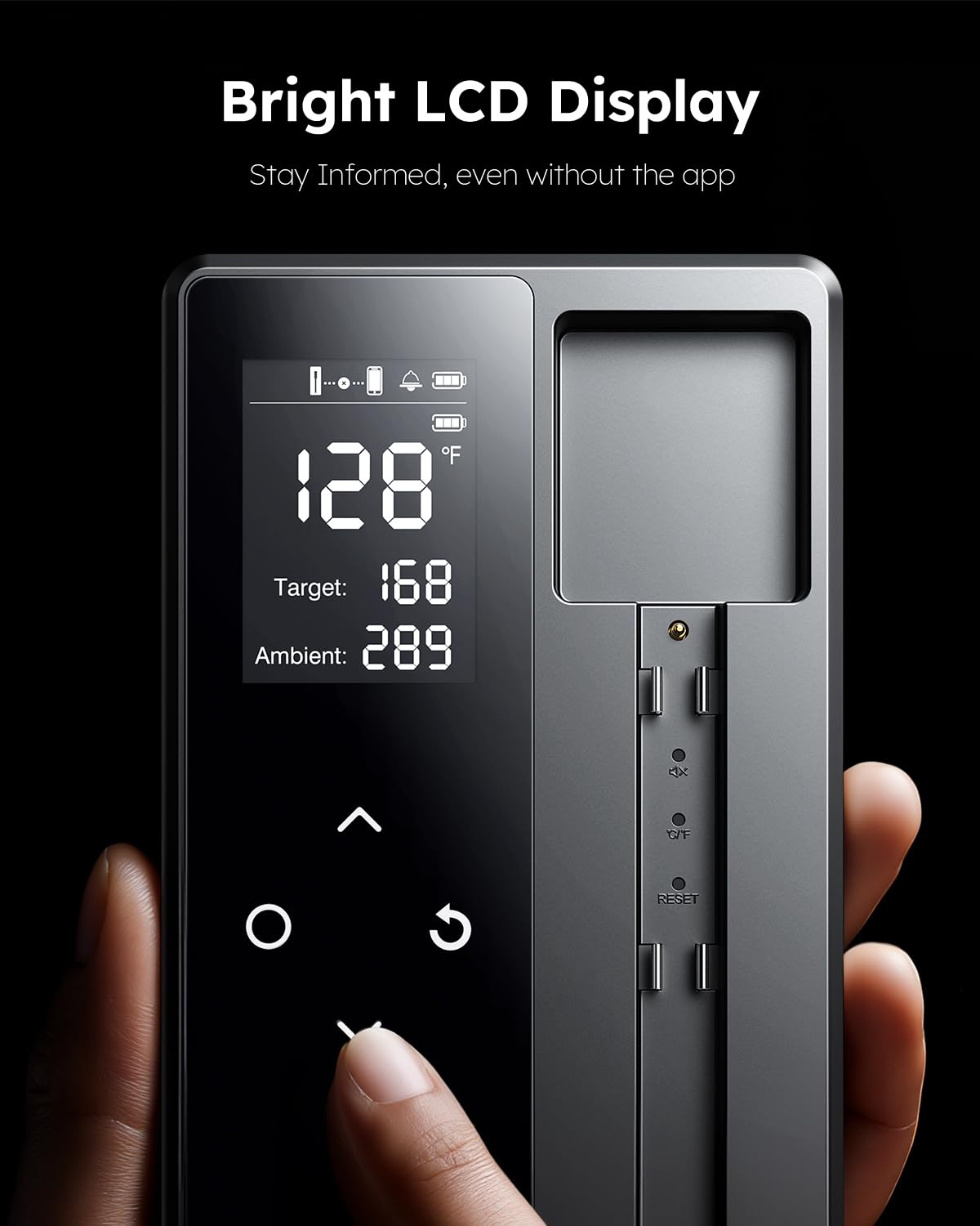 Smart Wireless Meat Thermometer with Ultra-Thin Probe, Digital Food Thermometer 0.5S Instant Read