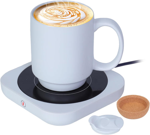 offee Mug Warmer & Mug Set for Desk, Electric Coffee Cup Warmer with Ceramic Mug, Smart Heated Coffee Mug with Auto Shut Off