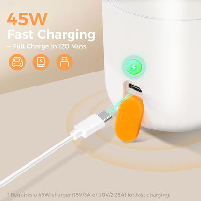 ortable Bottle Warmer for Travel, 2-Minute Fast Heating 4-Level Precise Temperature Control 12oz Large Capacity Baby Milk Warmer