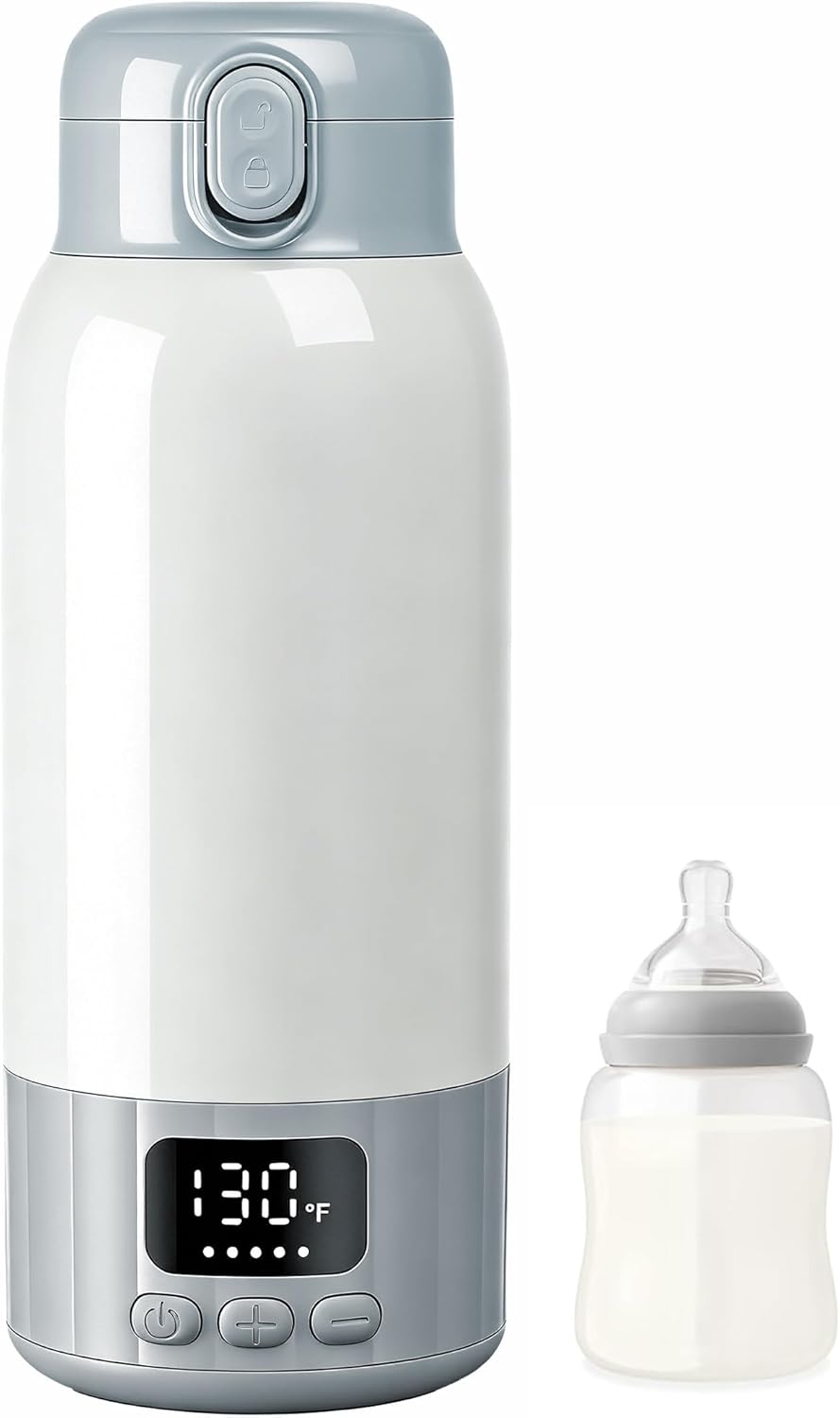 Portable Bottle Warmer for Travel, 45W Quick Charge, 100W Fast Heating Baby Bottle Warmer with 17oz Large Capacity Portable Milk Warmer, 10400mAh