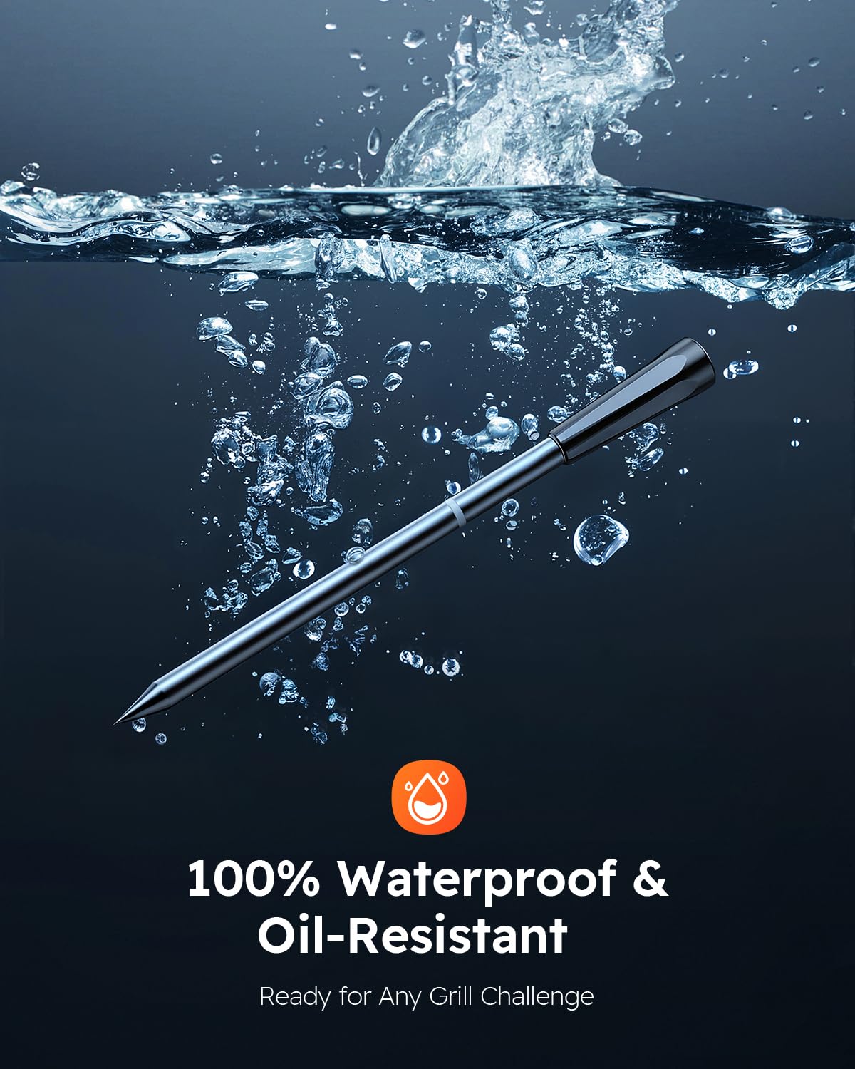 Smart Wireless Meat Thermometer with Ultra-Thin Probe, Digital Food Thermometer 0.5S Instant Read