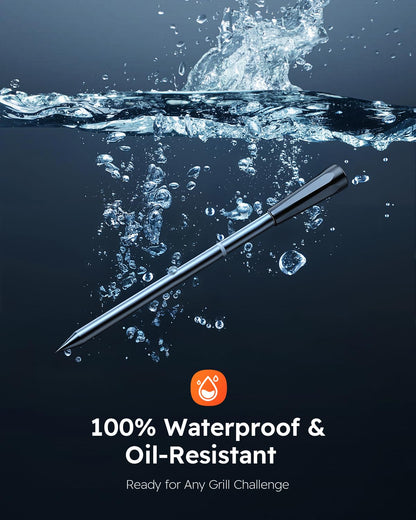 Smart Wireless Meat Thermometer with Ultra-Thin Probe, Digital Food Thermometer 0.5S Instant Read