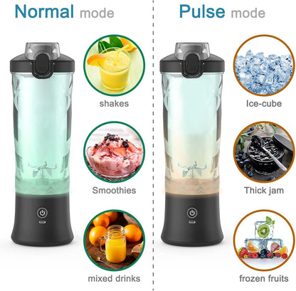 Portable Blender 20oz Vessel, Cordless Personal Size Blender for Shakes and Smoothies with 6 Blade Small Blender