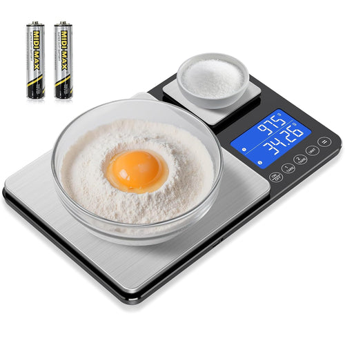 Dual Platform Food Kitchen Scale with 0.01g/0.001oz High Precision, 15kg/33lb Bakery Scale