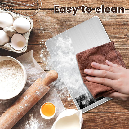 33lb Food Scale, Digital Kitchen Scale Batteries and USB Charging,1g/0.05oz Precise Graduation, Waterproof Stainless Steel